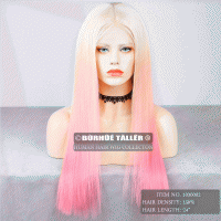  4 Wig Type Optional  3T Ombre Becautiful pink color Super Straight  human hair wig